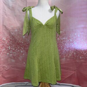 Fashion Nova Light Green Summer Flare Dress Size M